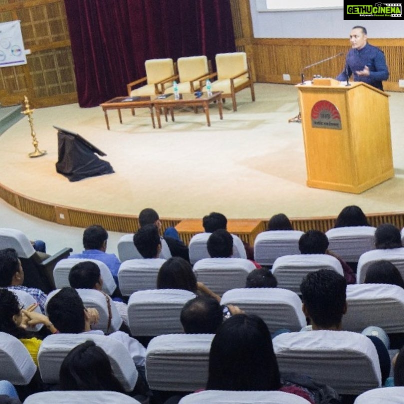 Rahul Bose Instagram - Spent an hour and a bit at IIM Bangalore today talking on the 3 greatest challenges of my life (one from cinema, one from playing international rugby and the last from my years running two NGOs) followed by a lovely, animated Q & A with some pretty bright minds. @iimbvista #iimb #vista #prismofpossibilities #generationnext #businessmindsovermatter