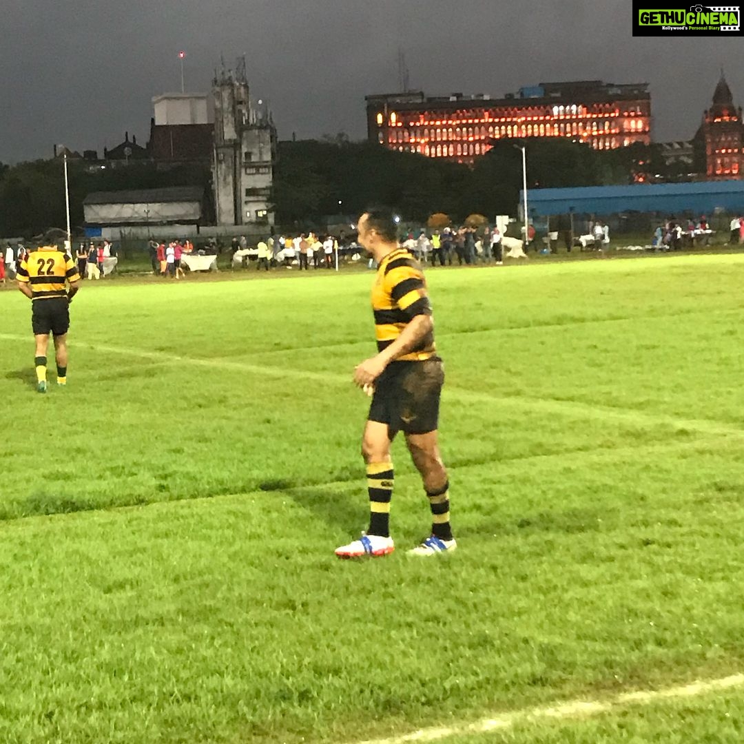 Rahul Bose Instagram - Before I post the clips from the @espnindia piece on me, here are a few images from the game on Saturday. Post game : with my team #BombayGymkhana (youngest 17, oldest 51 no prizes for guessing who ๐); with the opposition captain, Anwar; with the opposition team #Magicians . One, waiting on the wing for the game to restart. And one image from our pregame chat. #comebackchronicles #51isjustanumber #timetravelbackwards #rugby #thegreatestteacher #everythingyoueverwanted