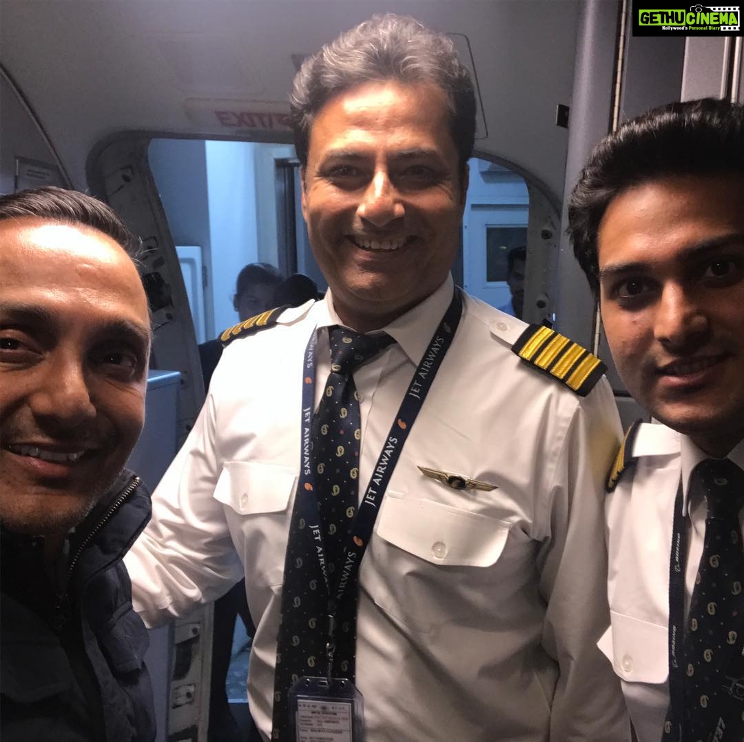Rahul Bose Instagram - So I boarded a flight back to Bom at 2.00pm from Calcutta. 5 hrs later we couldn't land in Bombay, so we flew to rainy Ahmedabad where we could manage to land. Two hours of passenger bickering and indecision later (admirably handled by the Jet crew), we flew back to Bombay and Capt Sandeep Dhawan put us down with no little skill. He and his co-pilot get my salaam ππΏ Thank you @jetairways