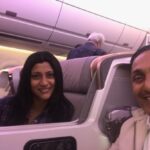 Rahul Bose Instagram - Mr and Mrs Iyer shared a bus and train ride 14 years ago. Now they share a plane ride. #Melbournebound #movedupinlife #IFFM #separatewaterbottles #shelooksthesame @konkona