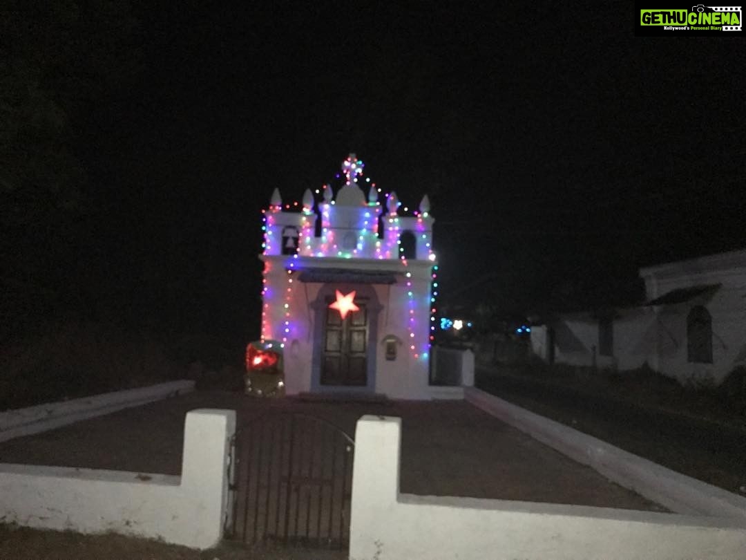 Rahul Bose Instagram - Just found this image I took on New Year's Eve. It was nippy in Goa, you could hear the irrational excitement of the year coming to an end in the breeze and the perennial magic of knowing you were in one of the best spots on earth to celebrate it. And then there was this church in the middle of nowhere. Glowing like a phantom vessel from the future holding all your dreams. #dreamscape #surreal #beaconinthedarkness #goa #everyframeisapostcard #serendipity