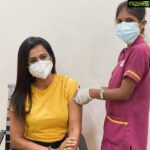 Ramya Pandian Instagram – First dose done.. Please get vaccinated. 

Please do wear mask 
Lets stay home and stay safe🙏🏻

@kauveryhospital