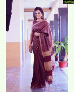 Ramya Pandian Instagram - Wearing Matka tissu sari from @dithi.studio for the grand launch of shopping mall at Nagapatnam Accessories @original_narayanapearls