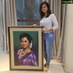 Ramya Pandian Instagram - Thank you @sia.gifts for the beautiful painting 😍❤ Thanks for your love time and efforts 🙏🏻 I love this Art work ❤ #ramyapandian