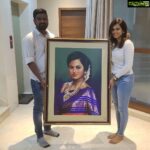 Ramya Pandian Instagram - Thank you @sia.gifts for the beautiful painting 😍❤ Thanks for your love time and efforts 🙏🏻 I love this Art work ❤ #ramyapandian