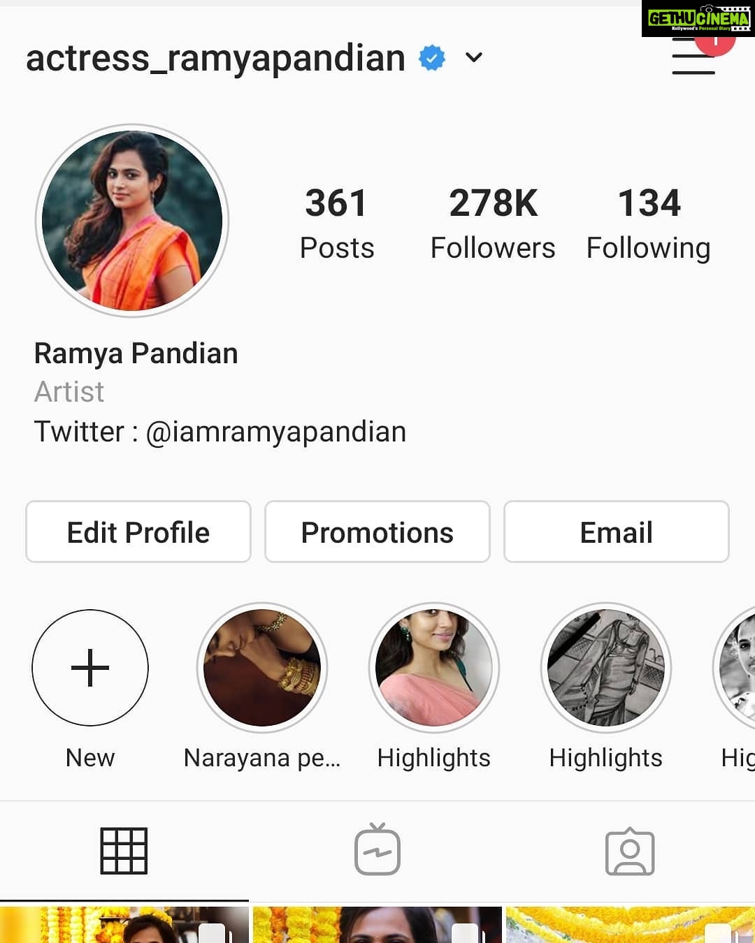 Ramya Pandian Instagram - Thank you @instagram for verifying my account @actress_ramyapandian I would like to clarify this is my official account. Thank you everyone for your unconditional love and support ππ» #instagramverified #bluebadge #ramyapandian