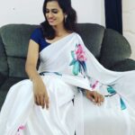 Ramya Pandian Instagram - #sareelove ❤ Lovely saree from @cleo_clothings Accesories @original_narayanapearls #ramyapandian