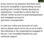 Ramya Pandian Instagram – Thanks for your support 🙏🏻