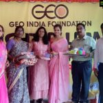 Ramya Pandian Instagram - Happy and satisfied to be a small part of pre diwali celebration with these little happy faces😊😊 great initiative by geo India foundation @priya_jemima 🙏🏻 Costumes : @mabia_mb Earrings : @original_narayanapearls
