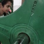 Ramya Pandian Instagram - #barbellsquats @sarath.kumar.5245 #workoutroutine #challengingmyself