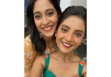 Regina Cassandra Instagram - Always wanted a younger sister and all, so I could be the bossy older sister 😆 I can’t wait to take on the role of Madhu in @pallavi712 ‘s #anyastutorial . Anya thangachi (@nivedhithaa_sathish ) you better be ready… 😁 Outfit - @mishruofficial Earrings - @akoyajewels Makeup - @jenimakeupartist07 Hair - @hairologyby_chinna Photography - @sushmithatadakamadla Styled by Divya and Navya - @designbyblueprint & @blueprint_by_navya_divya