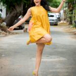 Regina Cassandra Instagram - 💛💛💛 Beating those Monday blues with some yellow hues... and some madness... 🐣🐣🐣 Dress - @Aekatri Photography - @MahazPhotography Styling - @DivyaNiranjan_ & @NavyaNiranjan_NN