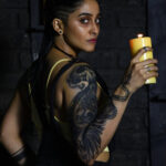 Regina Cassandra Instagram - I have a “last year on this day” to share with you. 17th July 2017 is when Meera came alive for #Awe. One of the most exciting roles I’ve played so far. Thank you @krishnashanthim for sharing the same vision and @alexander_salons and Mo my tattoo artist for the transformation! ♥️🤗 #Awe #July2017 #tattoosandundercuts #makeup #moviemaking #shoot #telugucinema #atthemovies #