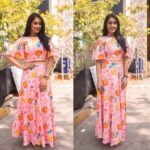 Regina Cassandra Instagram - #saravananirukkabayamaen Goin all pink and floral this time around.. 😋 Outfit : @intishbychintya Styled by : @jayalakshmisundaresan Pic : @makka.studio @bhagathmakka #moviepromotions #may12th #summerlook #sibpressmeet