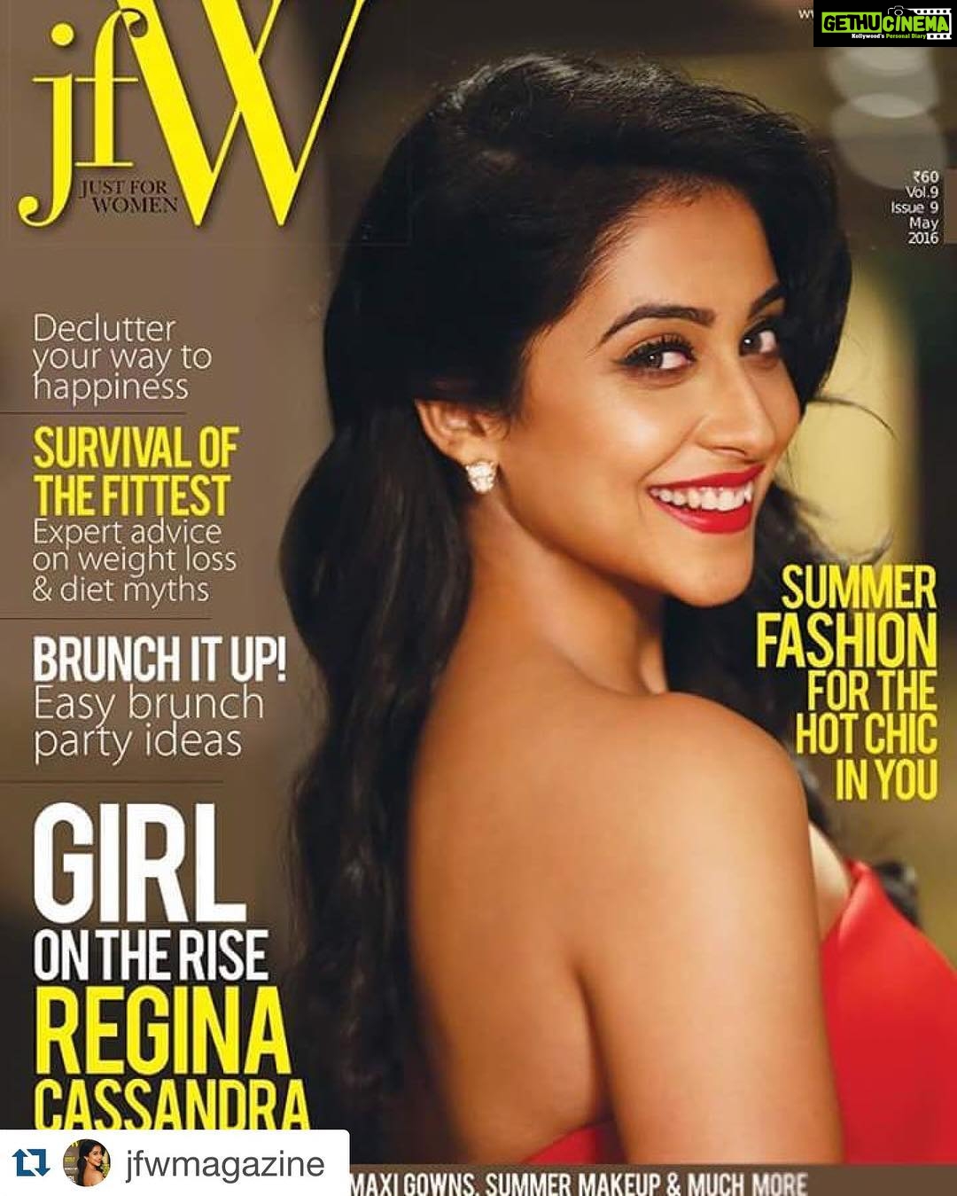Regina Cassandra Instagram - #Repost @jfwmagazine with @repostapp. ・・・ The gorgeous Regina Cassandra sizzles on the cover of our May edition! Grab your copies now!! #reginacassandra #tollywood #actress #covergirl #jfwmagazine @reginaacassandra