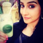 Regina Cassandra Instagram - #beatingtheheat with a cucumber mango spinach aloe juice. Perfect for summer! How are U stayin cool this summer? Remember to stay hydrated! #beattheheat #purejuiceandsmoothie #purehyderabad @purejuiceandsmoothie