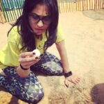 Regina Cassandra Instagram - And it's turtle season here! 🐢🐢 turtles lay their eggs in holes they dig on the beach. Sometimes if not placed properly they are eaten by dogs and also get washed away by the sea. The fence u see behind me is set up like a hatchery for these eggs. #turtlehatchery #turtlewalk. Got to see a few eggs that were buried by #covelongsurfpoint boys. #conservation @dharanisurf #bythebeach #beachlove #beachtravel #instatravel #instabeach #chennaisurf