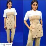 Regina Cassandra Instagram - #Repost thank you @archanaraolabel and @indpat Haters gonna hate. Lovers gonna love. But she continues to take all the risks! At Tv5 live interview tonight Regina wore one of my favourites from @archanaraolabel this look is so delicately androgynous & bold! #archanaraolabel #ReginaCassandra #StyledByIndrakshi #SubramanyamForSalePromos
