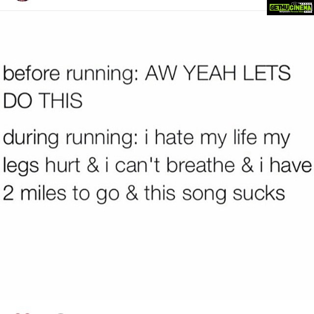 Regina Cassandra Instagram - #runningaway #runrun #sotrue 🙈 my exact thoughts while running! 🙅🏻