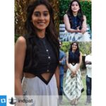 Regina Cassandra Instagram - #Repost @indpat with @repostapp. ・・・ @reginaacassandra attended her latest movie #Rajathandhiram press show meet yesterday looking earthy and fresh wearing one of my current favourite Calcutta based designer @debashrisamanta #bongslovetheirfish #styledbyindrakshi #reginacassandra Thank u @debashrisamanta and my pretty lil @indpat 😘😘