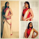 Regina Cassandra Instagram - It was the audio launch of #Pillanuvvulenijeevitham and I wore a lovely sari from #ShilpaReddy and some statement jewelry from #Athingofjoy by Mrinalini Chandra. Styled by none other than @indpat 😀 #saristatement #pnljaudiolaunch #indianme 😊