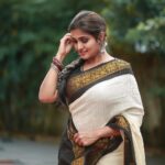 Remya Nambeesan Instagram - Saree @studiovirupa Blouse @thehanger.boutique Muah @jo_makeup_artist Styling @divyaaunnikrishnan 📷 @pranavraaaj Jhumkas @pureallure.in #instagood #instagram #insta