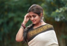 Remya Nambeesan Instagram - Saree @studiovirupa Blouse @thehanger.boutique Muah @jo_makeup_artist Styling @divyaaunnikrishnan 📷 @pranavraaaj Jhumkas @pureallure.in #instagood #instagram #insta