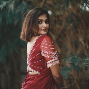 Remya Nambeesan Instagram - Wearing @studiovirupa  Beautiful blouse @thehanger.boutique  MUAH @jo_makeup_artist  Styling @divyaaunnikrishnan 📷 @pranavraaaj