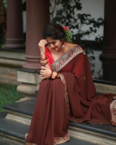 Remya Nambeesan Instagram - Styling n design @divyaaunnikrishnan  MUAH @jo_makeup_artist 📷: @pranavraaaj  Wearing: @minka_by_naufiahabeeb  Jhumkas @bcos_its_silver 😍 #sareelove #instagood #insta #instapic