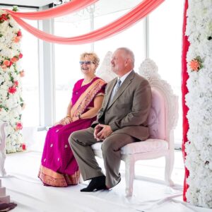 Richa Gangopadhyay Instagram - Remembering our beautiful, waterfront Indian ceremony that took place on this day, last year, and how special it was for our families to come together as Joe and I completed our Hindu Bengali rituals together (Joe is a master at reciting mantras, nbd). We were lucky to have been able to honor both our cultures and traditions and to have Joe’s family embrace, and enthusiastically participate in every nuanced element of our celebrations with open arms. ⁣⁣
⁣⁣
From the “gaye holud” (haldi/turmeric ceremony), to the “ayeburobhaat” (bride-to-be’s final luncheon with her favorite dishes), “totto” (or tatwa, groom welcomes the bride to their family) and “bor boron” (bride’s mother and female friends welcome the groom), each distinctive event bonded us closer, for life.🔒♾️⁣⁣
⁣⁣
I can’t even put into words how utterly grateful I am, and always will be, to my parents for giving their only daughter a wedding that dreams are made of. To have our extended family and friends from all over celebrate our union over the three-day wedding events was indescribable, and on our anniversary, revisiting over 3000 photos brings us back to the fun, laughter, tears of joy (and yes, of course a little bit of chaos…it’s a fusion wedding!). 🥳⁣⁣
⁣⁣
We are blessed beyond words, for having each other and for having our families love and support us till the very end. We love you Ma, Baba, Deb and Steve!🥰⁣⁣
⁣
Venue: @roostertail
Makeup: @jhobby21 
Hair: @hairbyaysha 
📷: @kelliesaunders