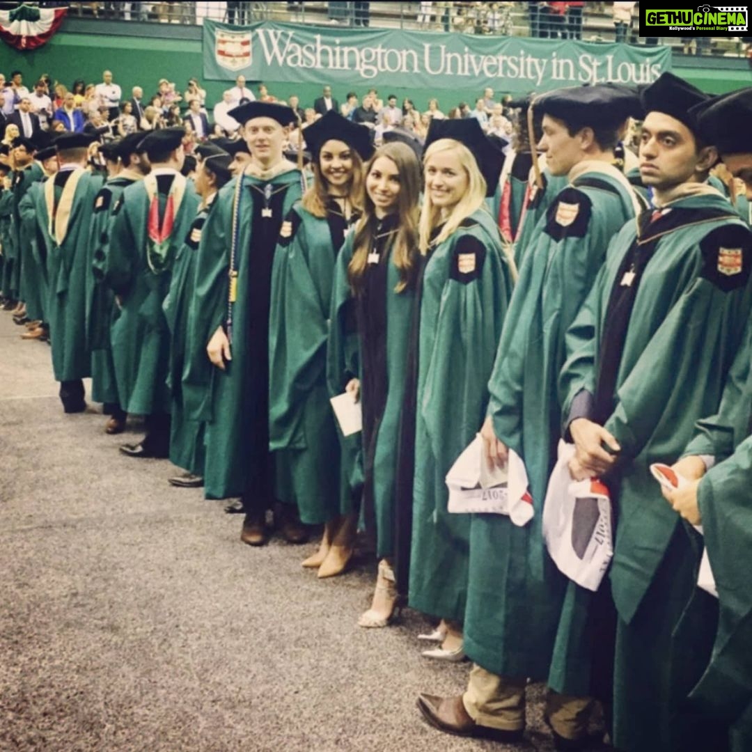 Richa Gangopadhyay Instagram - Congratulations to Class of 2020! I'm seeing so many innovative ways graduates are celebrating amidst covid world, which truly warms my heart. ππ―β£β£β£β£β£β£β£β£β£ β£β£β£β£β£β£β£β£β£ Itβs crazy to think that I was in student-mode for two years after living through a surreal experience as an actress in India just prior. Graduating (in 2017) with an MBA from Washington University in St. Louis- Olin Business School gave me a sense of fulfillment and newfound purpose to start yet another, new journey as a healthcare management consultant. I will forever be grateful to the faculty and administration at #WashU for not only admitting me into one of the top business schools in the country, but celebrating my nontraditional background.β£β£β£β£β£β£β£β£ β£β£β£β£β£β£β£β£ I spent my final days shooting for my last film Bhai (Telugu) studying for my GMAT. π€ I donβt think anyone knew thatβs what I was doing in my spare time, in between shots ππ»ββοΈ. But it paid off, and it was the MBA program that not only shaped another career path for me, but introduced me to my husband!β£β£β£β£β£β£β£β£ ππ¨πΌβπ»π©π»βπ»β‘οΈπ©π»βπβ€οΈπ¨πΌβπβ£ β£β£β£β£β£β£β£β£ β£β£β£β£β£β£β£β£ My story is proof that you can always recalibrate and explore new territory. The notion of "finding your purpose" is ever evolving. Your passion and dreams can change. Be open to what's out there and keep hustlin. Let your life experiences inspire and lead you. β¨β£β£β£β£ β£β£β£β£ Itβs kinda cool to have been able to graduate alongside your beau (which, at the time, we had no idea would happen!)! Thanks WashU, for the incredible memories and unparalleled learning experience.β£β€οΈπ β£β£β£β£β£β£β£β£ β£β£β£β£β£β£β£β£ #mbaclassof2017 #washu #wustl #olinbusinessschool #mba #newcareer #gradschool #forevergrateful St. Louis, Missouri