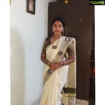 Riythvika Instagram – Thank you for this beautiful onam Saree @kerala_bygone_fashion