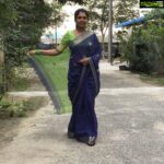 Riythvika Instagram – Saree @ezhil_the_saree_shop 
#sareelove 💙💚