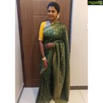 Riythvika Instagram – #Sareelove, family wedding
PC: Appa♥️ 
Saree: Amma 
Blouse: @yashtikaaneedleworks 
Makeup & hair : myself😉