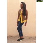 Riythvika Instagram - Thank you @the_udai_vandi for this beautiful yellow kalamkari short top. Love this Pc @risha_jacobs_official