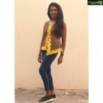 Riythvika Instagram - Thank you @the_udai_vandi for this beautiful yellow kalamkari short top. Love this Pc @risha_jacobs_official