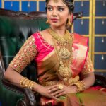 Riythvika Instagram - Behind the lens @photonshutters Mua @anitha_mua Hairstyle @meeramakeupandhair Jewellery @aarabridaljewels Blouse @jdesigners30 Saree @sreesaisilksnangainallur Venue @elfotografo.in Flowers @chennai_florist