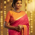 Riythvika Instagram – Happy deepavali ♥️🧡 🧡
#happydiwali🎉 #happydiwali🎆 
@dinesh_baburaj 
@houseofherastore 
@makeup_by_aamirah
@sai_suvetha.hairandmakeup