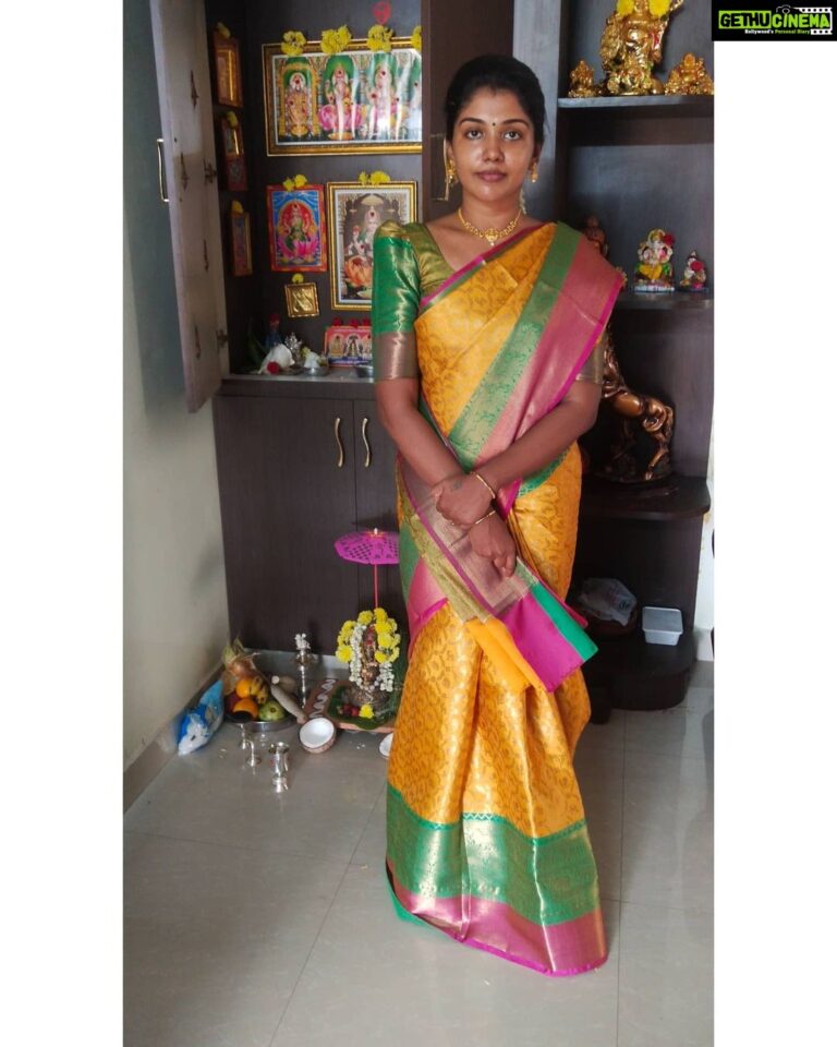 Riythvika Instagram - Happy vinayakar chaturthi Saree @kovaipattu