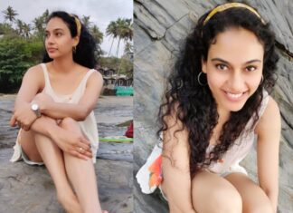 Rupa Manjari Instagram - I kept my hustle mind and world at bay, and sat at the bay, crushing away all my worries, with the sound of the crashing waves. As i emptied my soul and poured out all the discontentment deep into the ocean, i was filled back with a sense of contentment, and peace like never known before. And the whiff of the ocean breeze,whiffed me away to the mystical part of the ocean from which i never wanted to return back🌊🐬🐚😇 #ocean #magicoftheocean #waves #beach #beachdiaries #beachbum #tbt❤️ #throwbackthursday #girlstrip #Goa 🏖️💖😊 PC: @stoker_the_flying_monkey 🤗
