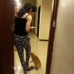 Sadha Instagram - A candid moment with #sheru 😍