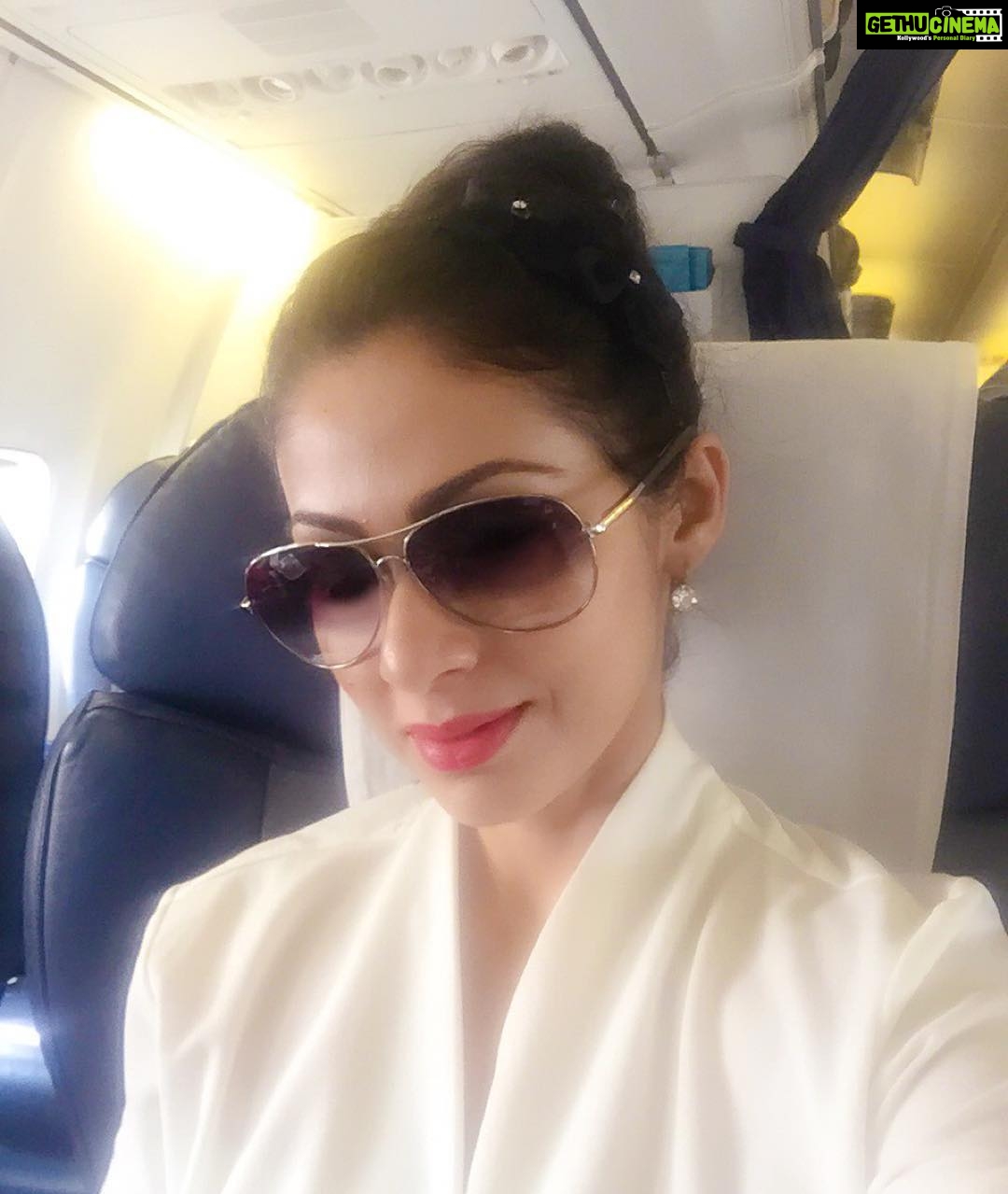 Sadha Instagram - Onboard killing time! #selfietime 😊
