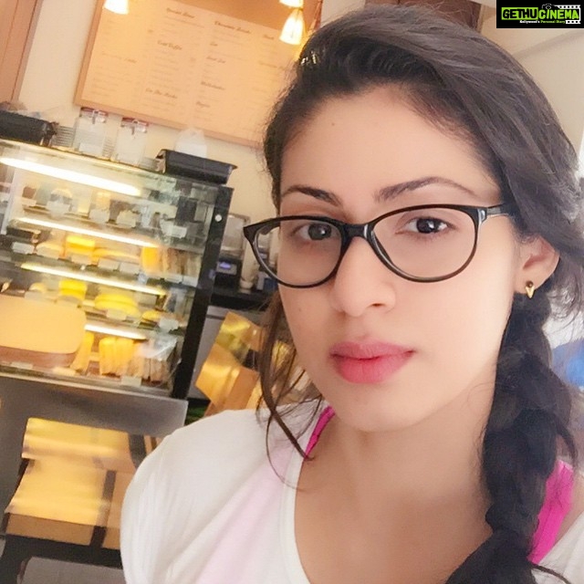 Sadha Instagram - Trying my friend's glasses... 😄 Yay or nay??? #nerd #southindianactress #teluguactress