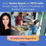 Sadha Instagram - Thank you @petaindia for this! 🙏💚🌱 Link to full article in bio.. There’s really no need to sacrifice an animal to feed the poor.. Please make compassionate choice this #eid and donate cruelty free stuff! Spread love, spread compassion! #crueltyfree #Eid #saynotoanimalsacrifice #peta #vegan #veganlife #veganfood #veganlifestyle #gogreen #mumbaivegans #indianvegan