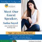 Sadha Instagram - Come join me this Saturday at 11 am as I take you through my journey in the Vegan world! 💚💚💚 #livetalk To join click the link in bio!