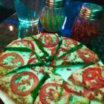 Sadha Instagram - That cheese is #dairyfree, cholesterol free, antibiotics free, hormones free.. To be precise is delicious, clean, green and healthy! @earthlings.cafe Florentine pizza for dinner! P.S. Forgot taking a pic before digging into it.. 😐 #guiltfree #veganpizza #govegan #ditchdairy Earthlings Cafe