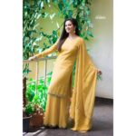 Sadha Instagram - When there's darkness, be your own sunshine! 💛🧡💚 Styled by @impriyankasahajananda Outfit by @bharat_adiani Accessories by @bellofox Photography by @crafty_chandu