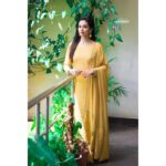 Sadha Instagram - When there's darkness, be your own sunshine! 💛🧡💚 Styled by @impriyankasahajananda Outfit by @bharat_adiani Accessories by @bellofox Photography by @crafty_chandu