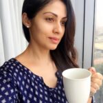Sadha Instagram - Gazing into the infinity of the sky, realising how vast the universe is and we are so very small.. There can't be any scope for ego, complaints and regrets.. Just counting the innumerous blessings I've been showered with! 🙏🙏🙏 P.S. There's a lot of dairy-free tea in that huge mug.. #justsaying as you can't see! 😬 #notposing #thoughts #gratitude #blessings #love #peace #serenity #humility #morningpost #veganlife