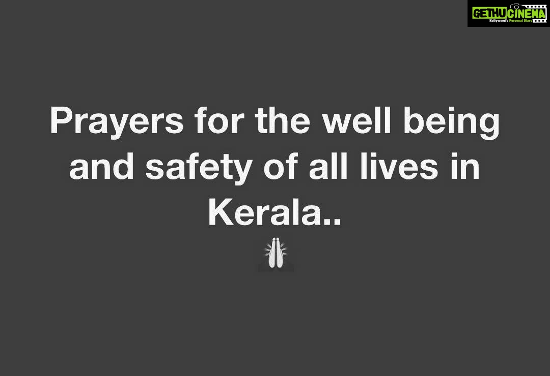 Sadha Instagram - #keralafloods #wrathofnature #staysafe #helpothersinneed